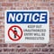 Signmission Keep Out Unauthorized Entry Prosecuted OSHA Notice Sign, Plastic, 14in W x 10in L, 2PK OS-2PACK-NS-P-1014-L-15866 - alternate 4